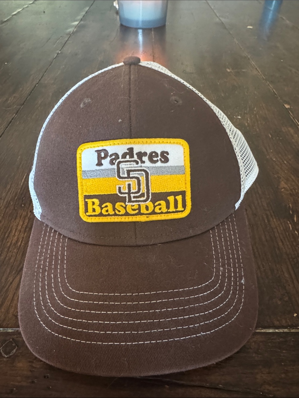 Padres youth Brown & White Trucker Cap